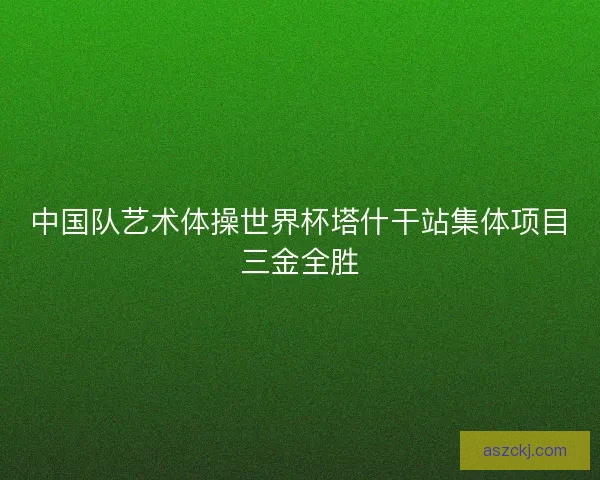 中国队艺术体操世界杯塔什干站集体项目三金全胜